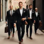 What Color Shoes to Wear With Black Pinstripe Suit