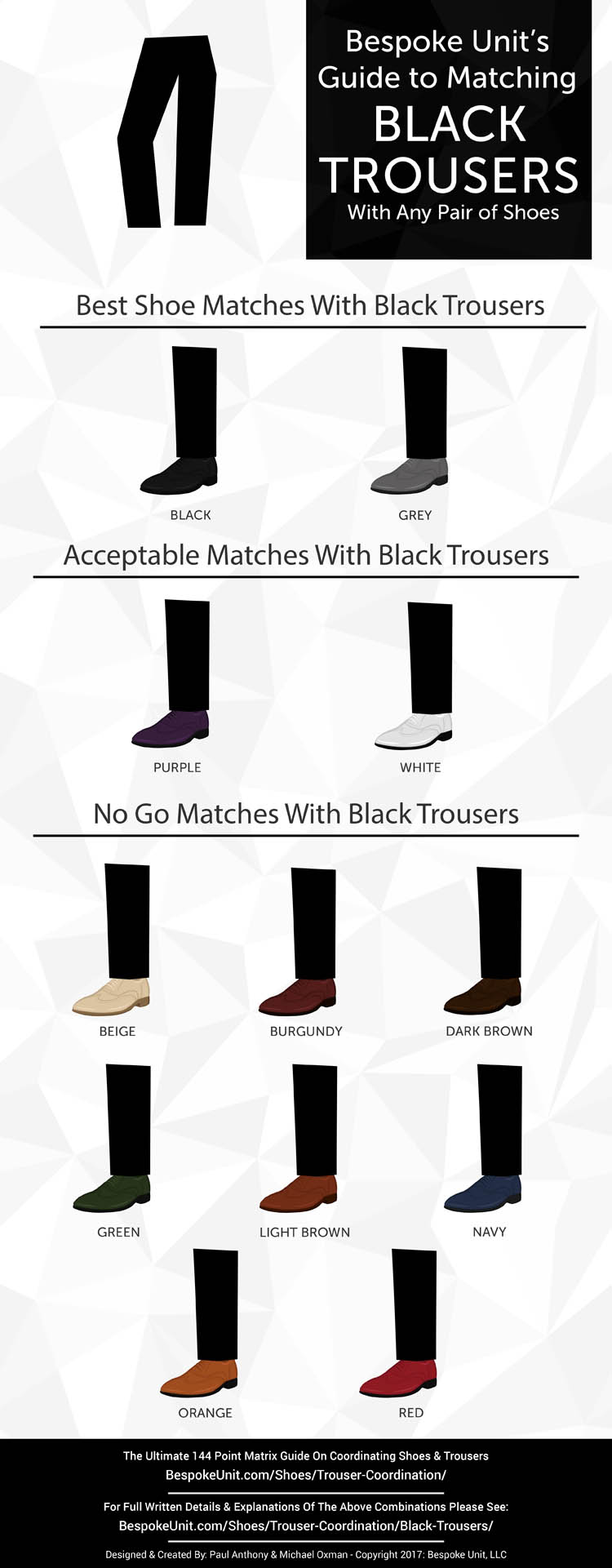 What Color Shoes to Wear With Black Slacks Men