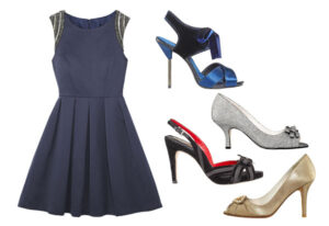 What Color Shoes to Wear With Dark Blue Cocktail Dress