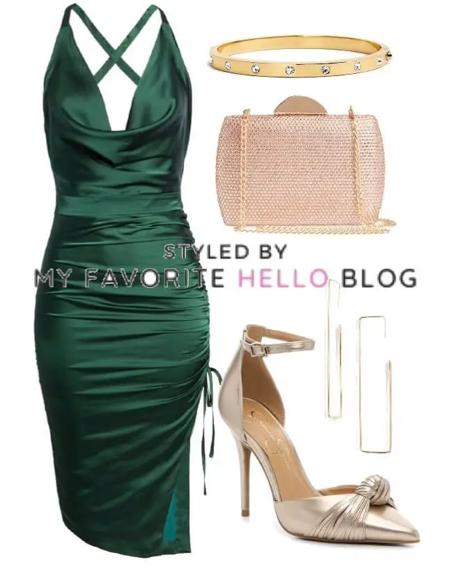 What Color Shoes to Wear With Dark Emerald Green Dress