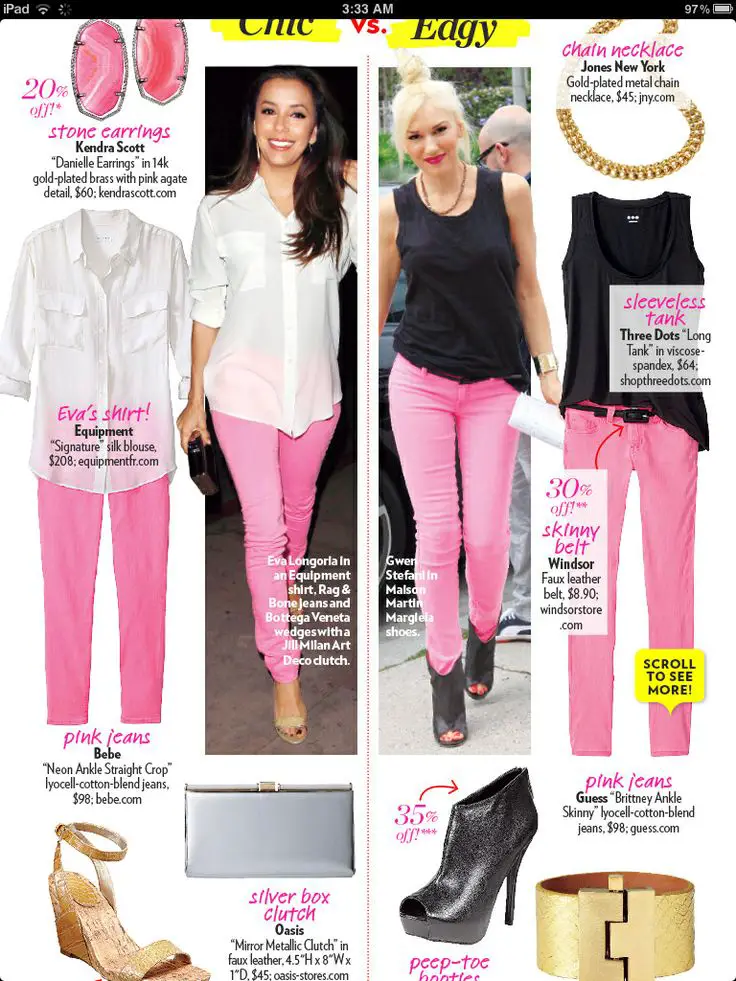 What Color Shoes to Wear With Hot Pink Pants