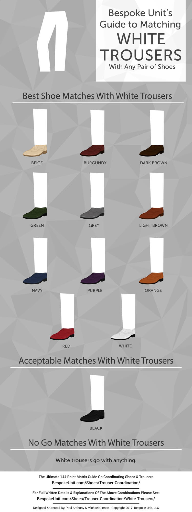 What Color Shoes to Wear With Men'S White Pants