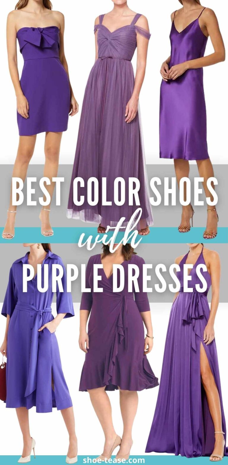 What Color Shoes to Wear With Purple And White Dress