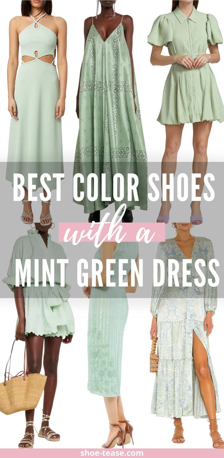 What Color Shoes to Wear With Seafoam Dress